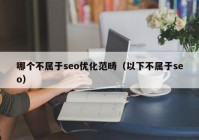 哪个不属于seo优化范畴（以下不属于seo）