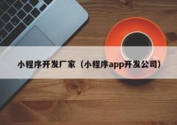 小程序开发厂家（小程序app开发公司）