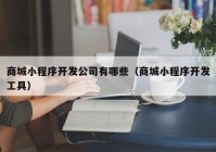 商城小程序开发公司有哪些（商城小程序开发工具）