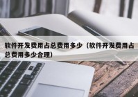 软件开发费用占总费用多少（软件开发费用占总费用多少合理）