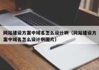 网站建设方案中域名怎么设计啊（网站建设方案中域名怎么设计啊图片）