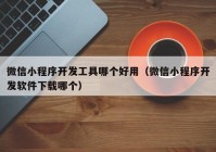 微信小程序开发工具哪个好用（微信小程序开发软件下载哪个）