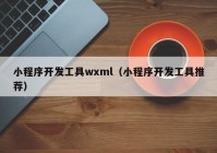 小程序开发工具wxml（小程序开发工具推荐）