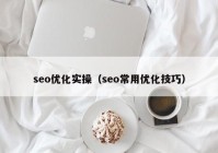 seo优化实操（seo常用优化技巧）