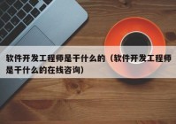 软件开发工程师是干什么的（软件开发工程师是干什么的在线咨询）