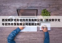 西安数字光年软件开发有限公司（西安数字光年软件开发有限公司是国企吗）