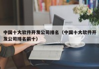 中国十大软件开发公司排名（中国十大软件开发公司排名前十）