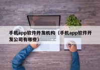 手机app软件开发机构（手机app软件开发公司有哪些）