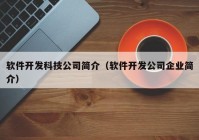 软件开发科技公司简介（软件开发公司企业简介）