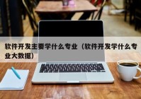 软件开发主要学什么专业（软件开发学什么专业大数据）