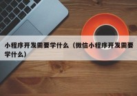 小程序开发需要学什么（微信小程序开发需要学什么）