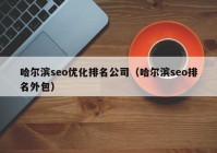 哈尔滨seo优化排名公司（哈尔滨seo排名外包）