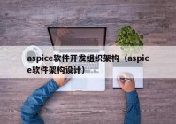 aspice软件开发组织架构（aspice软件架构设计）