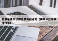 初中毕业学软件开发有前途吗（初中毕业学软件技术）