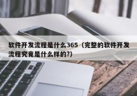 软件开发流程是什么365（完整的软件开发流程究竟是什么样的?）