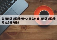 公司网站建设费用计入什么科目（网站建设费用的会计分录）